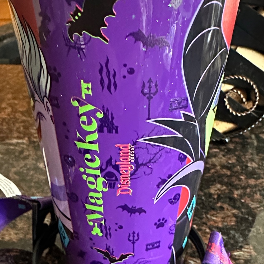 Disney parks magic key Villains stainless steel Tumbler w/ landyard holder NWT - Picture 2 of 7